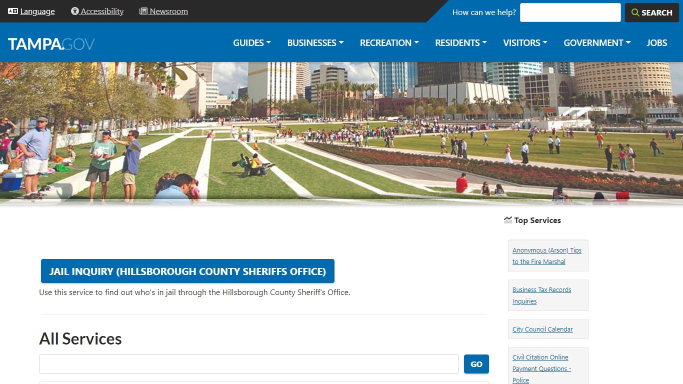 Jail Inquiry (Hillsborough County Sheriffs Office) | City of Tampa